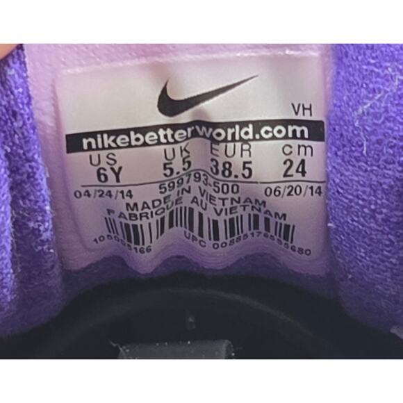 Nike Dual Fusion Run 2. 6Y 599793-500. Purple/Gray training/running shoes - Picture 6 of 6